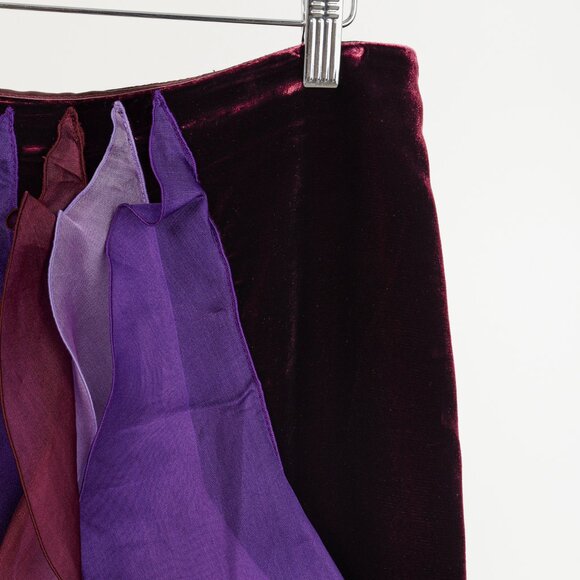 Giorgio Armani AW/06 Runway Velvet Silk Frill Skirt - Picture 4 of 12